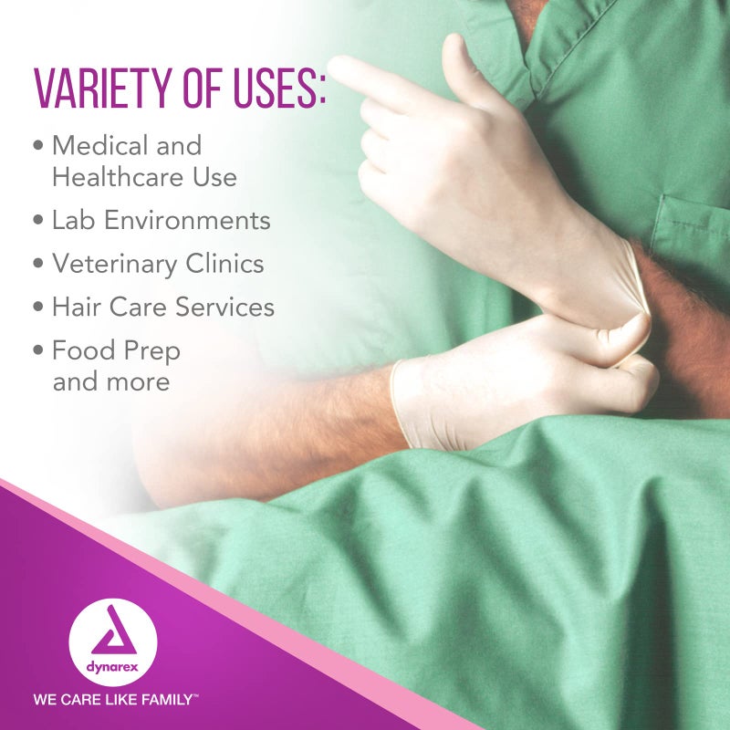 Dynarex Sterile Latex Surgical Gloves, Size 8 & Powder-Free, Offers Superior Protection & Comfort for Sensitive Hands, Beaded Cuffs, Bisque, 1 Box of 50 Pairs (Packaging May Vary) - Image 5